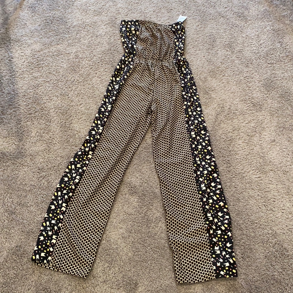 Strapless Multi Pattern Jumpsuit